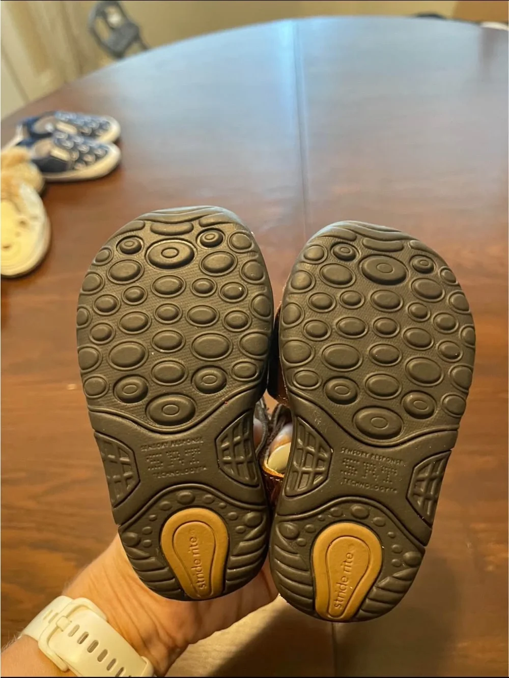 Stride Rite Brown Leather Fisherman Sandals